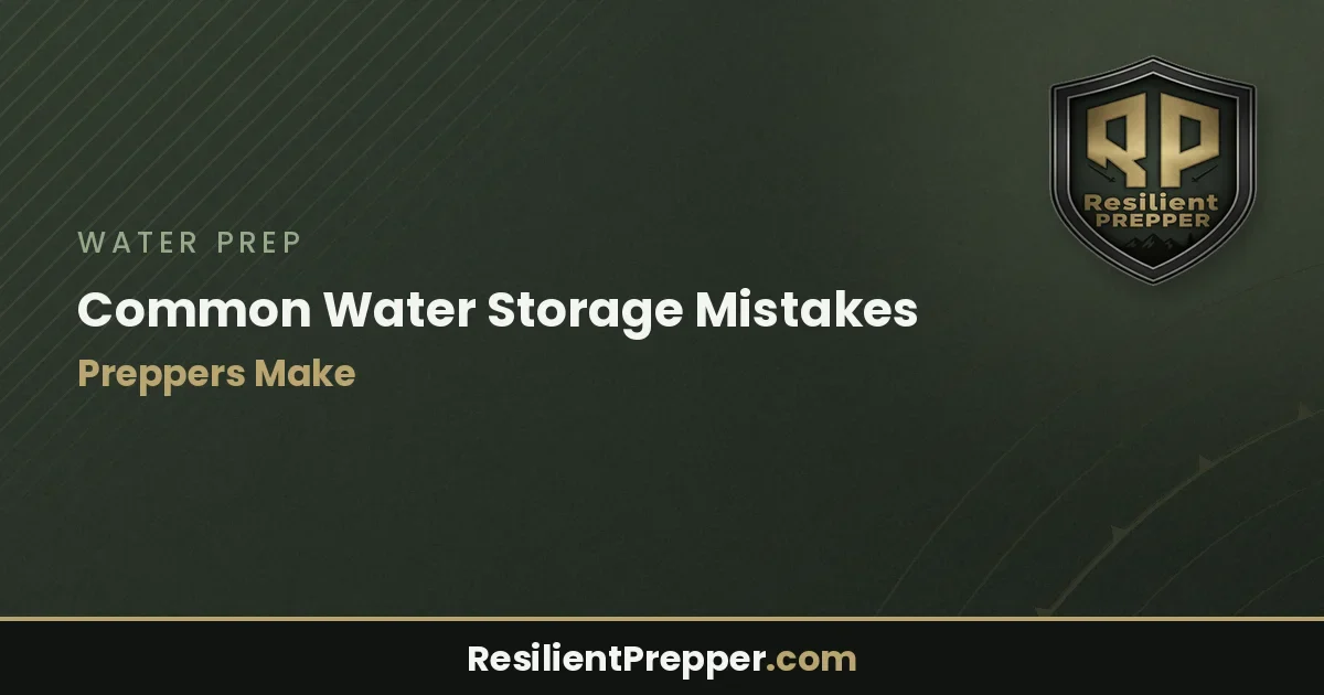 Common Water Storage Mistakes Preppers Make