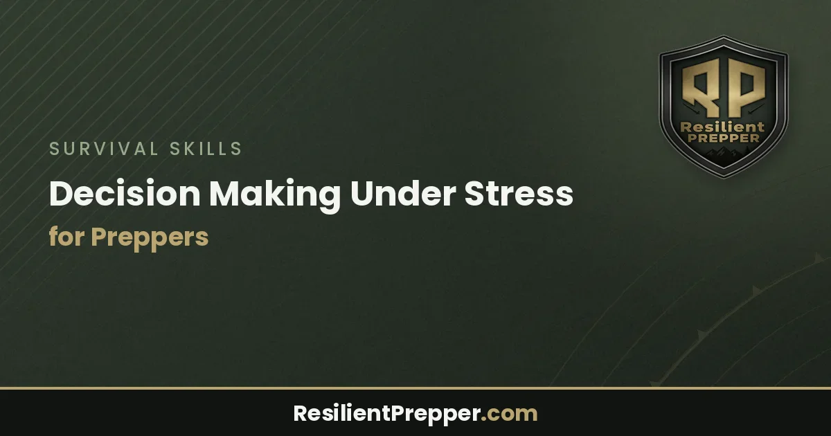 Decision Making Under Stress for Preppers