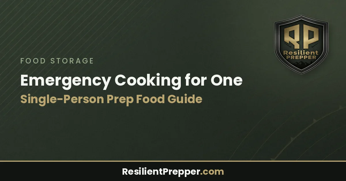 Emergency Cooking for One: Single-Person Prep Food Guide