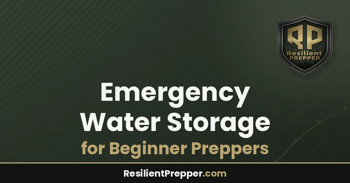 Emergency Water Storage for Beginner Preppers