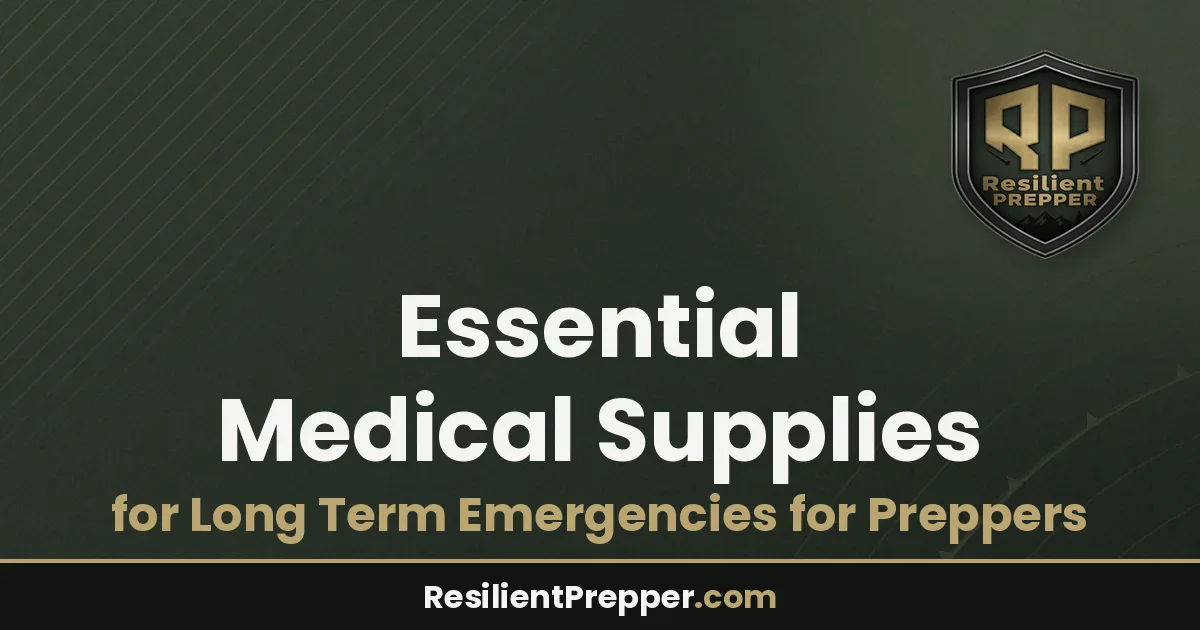 Essential Medical Supplies for Long Term Emergencies for Preppers