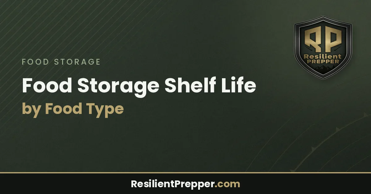 Food Storage Shelf Life by Food Type
