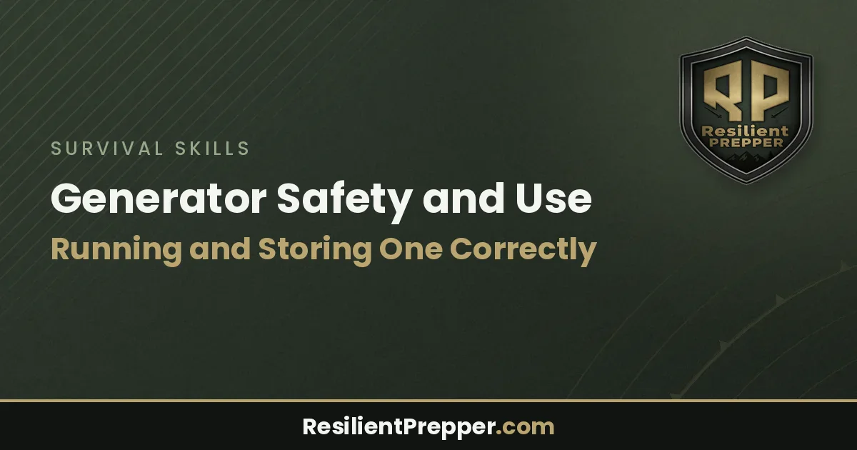 Generator Safety and Use: Running and Storing One Correctly