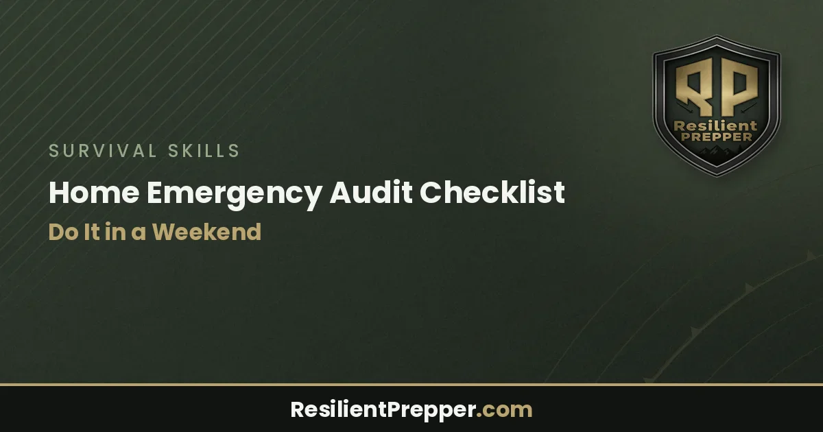 Home Emergency Audit Checklist: Do It in a Weekend