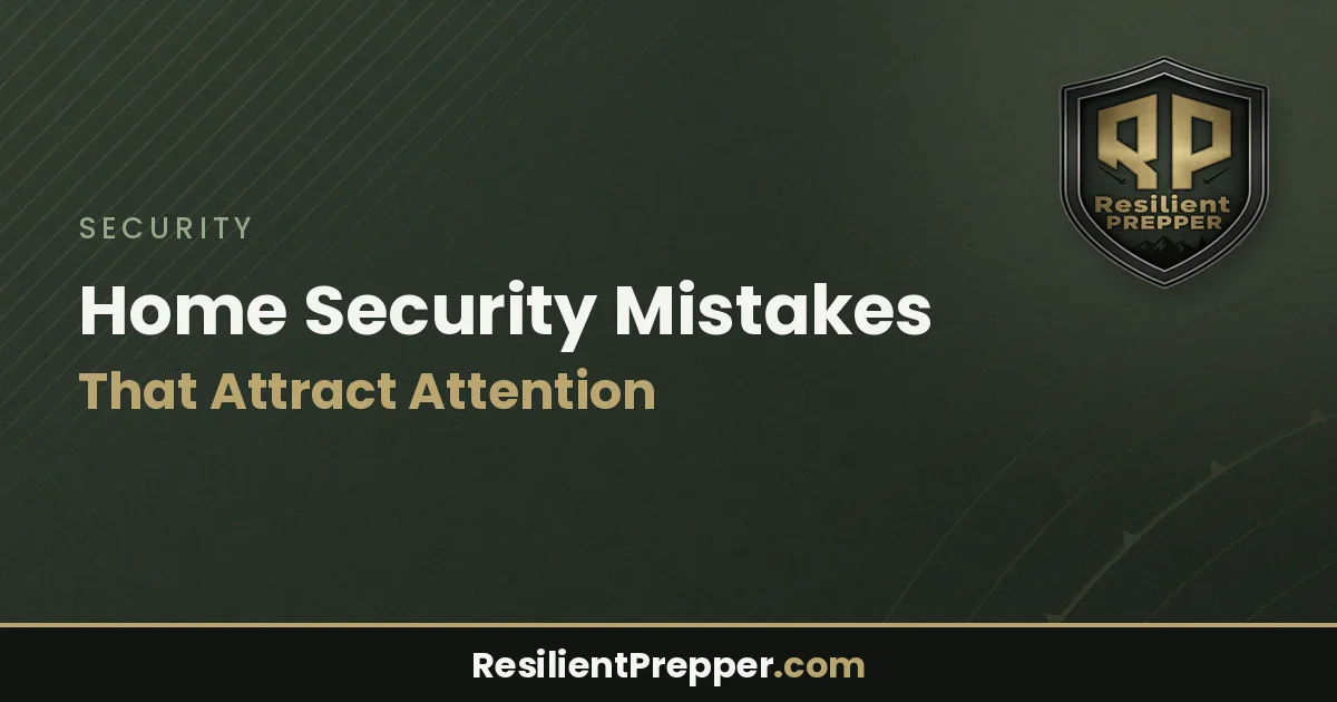 Home Security Mistakes That Attract Attention