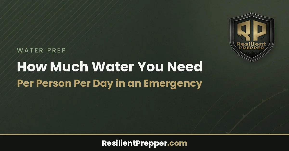 How Much Water You Need Per Person Per Day in an Emergency