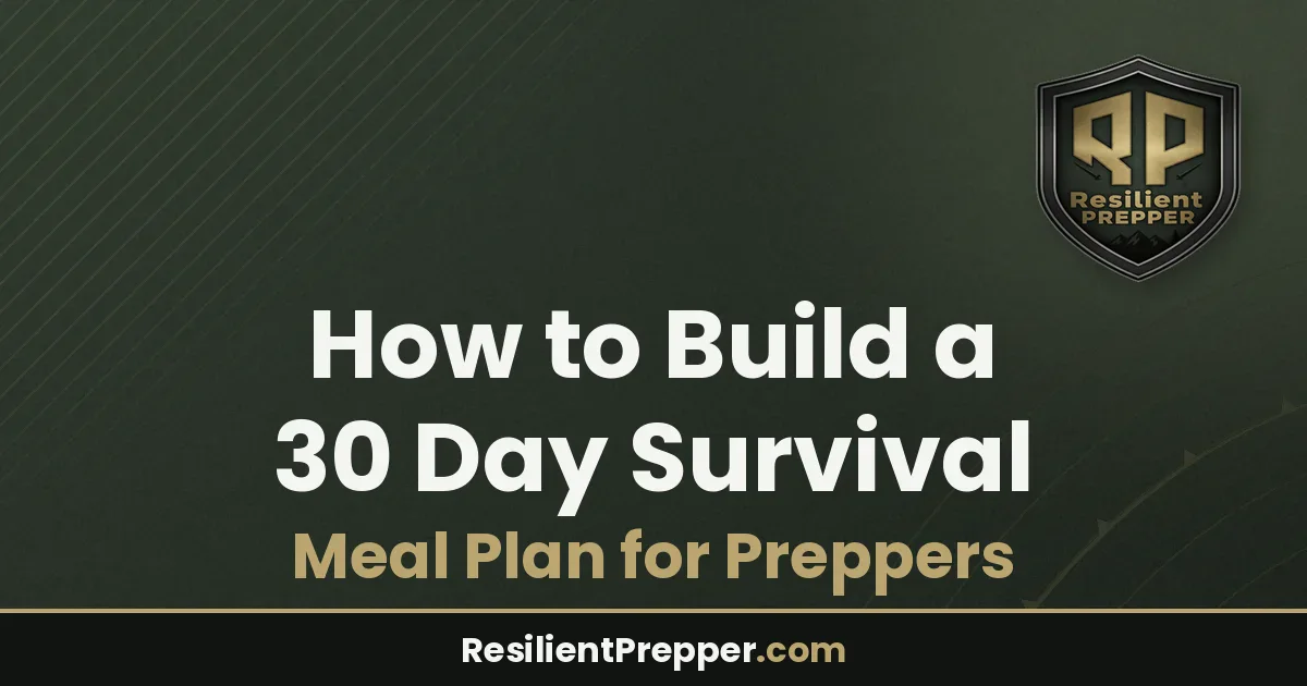 How to Build a 30 Day Survival Meal Plan for Preppers