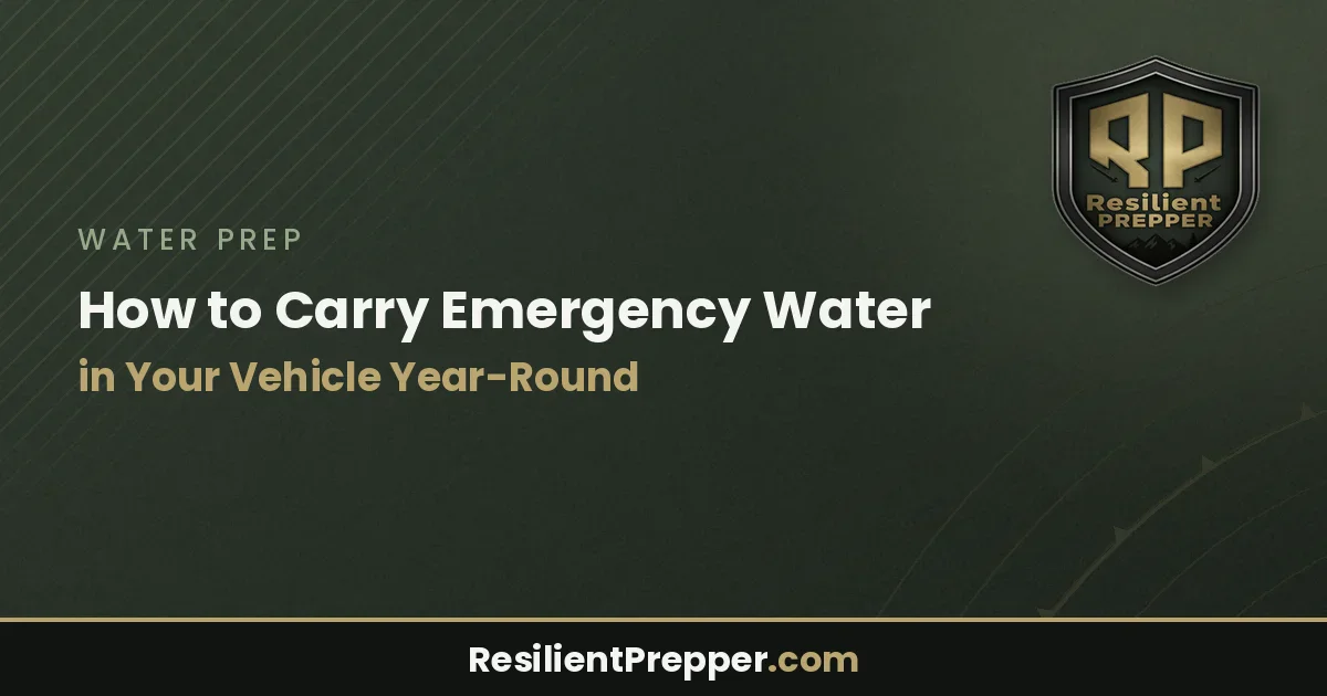 How to Carry Emergency Water in Your Vehicle Year-Round