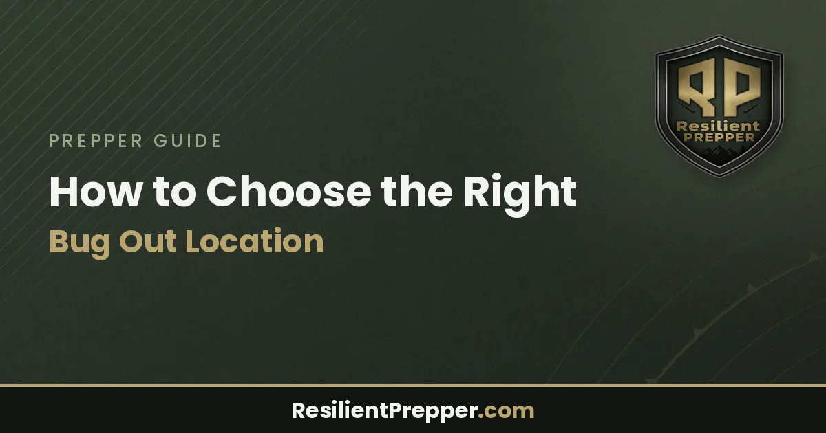 How to Choose the Right Bug Out Location