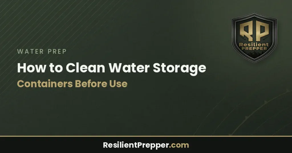 How to Clean Water Storage Containers Before Use