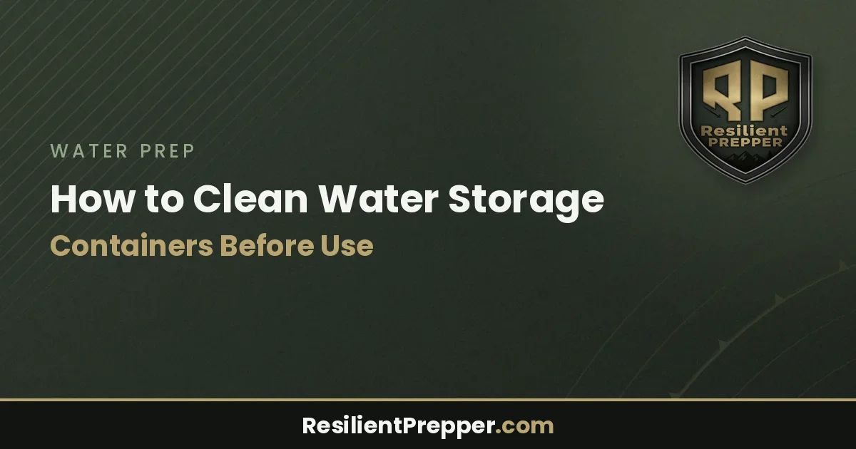 How to Clean Water Storage Containers Before Use