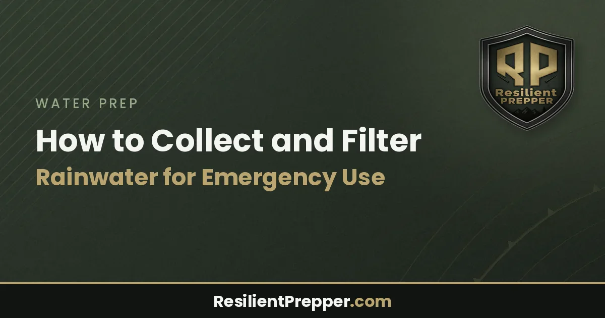 How to Collect and Filter Rainwater for Emergency Use