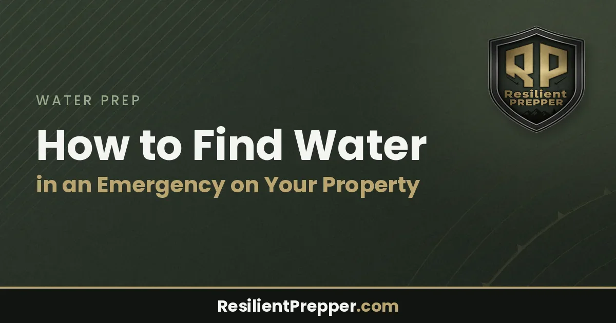 How to Find Water in an Emergency on Your Property