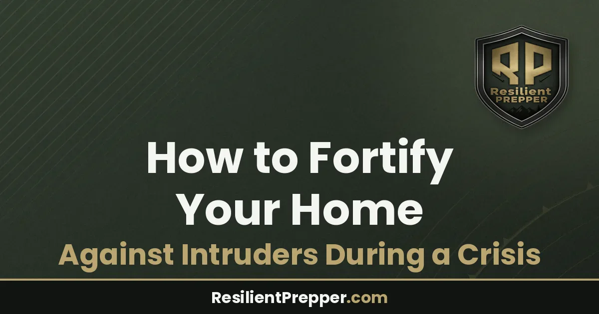 How to Fortify Your Home Against Intruders During a Crisis