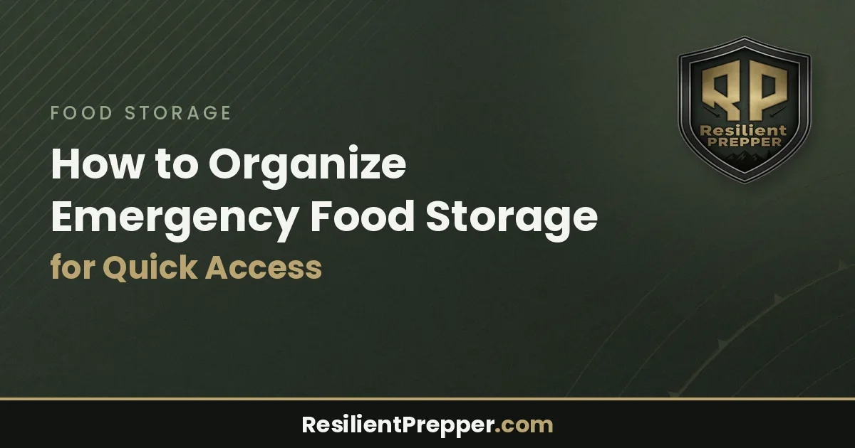 How to Organize Emergency Food Storage for Quick Access