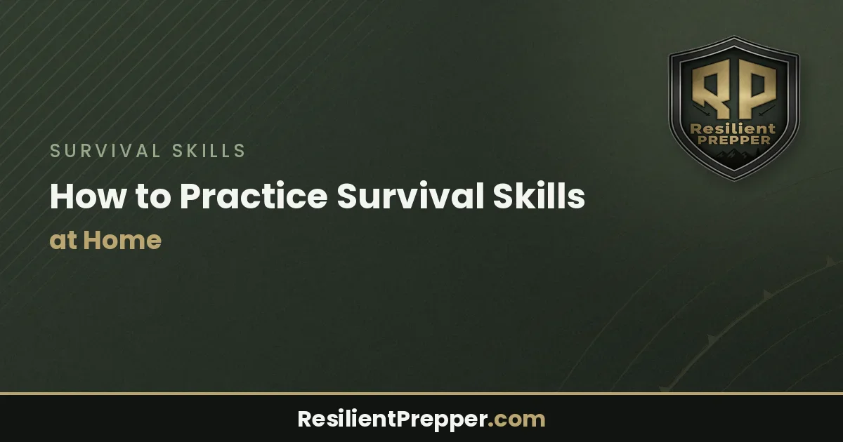 How to Practice Survival Skills at Home