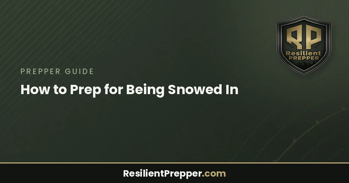 How to Prep for Being Snowed In