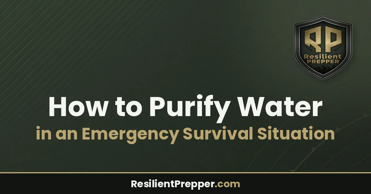 How to Purify Water in an Emergency Survival Situation
