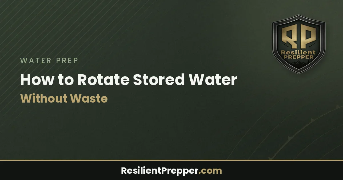 How to Rotate Stored Water Without Waste