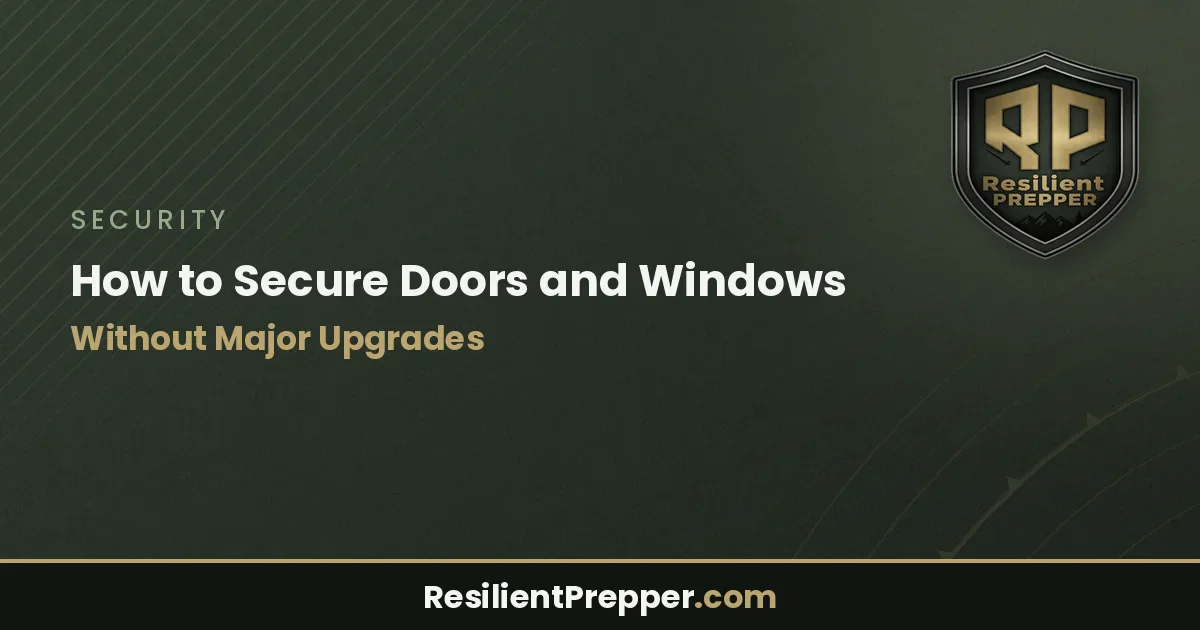 How to Secure Doors and Windows Without Major Upgrades