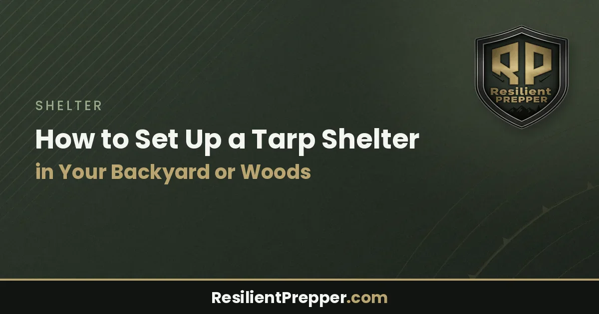 How to Set Up a Tarp Shelter in Your Backyard or Woods