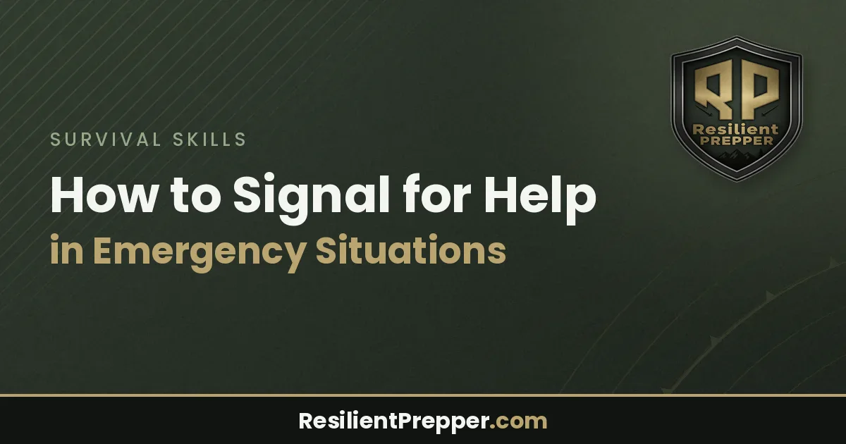 How to Signal for Help in Emergency Situations