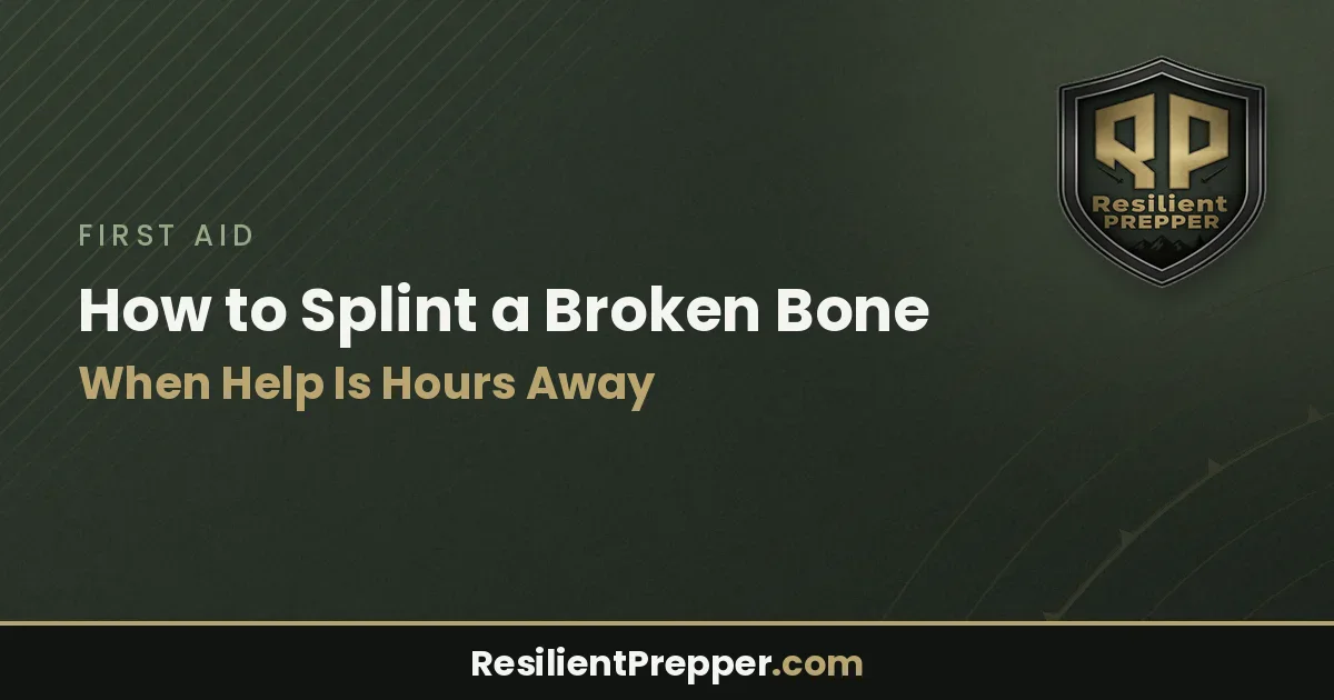 How to Splint a Broken Bone When Help Is Hours Away