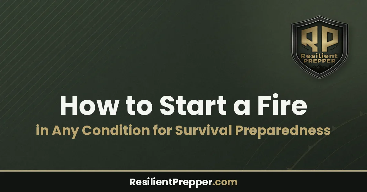 How to Start a Fire in Any Condition for Survival Preparedness