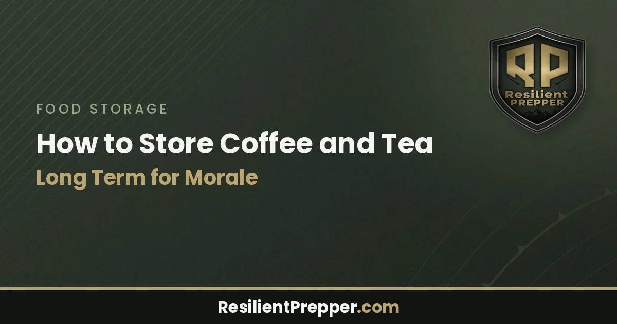 How to Store Coffee and Tea Long Term for Morale