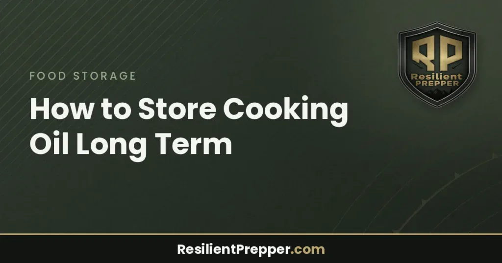 How to Store Cooking Oil Long Term