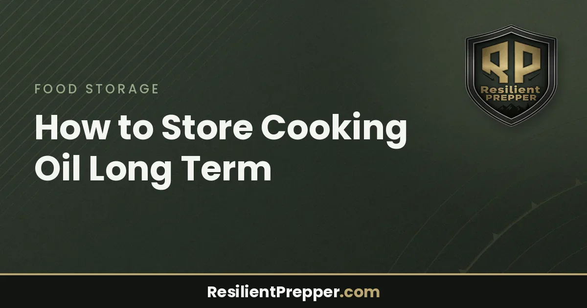 How to Store Cooking Oil Long Term