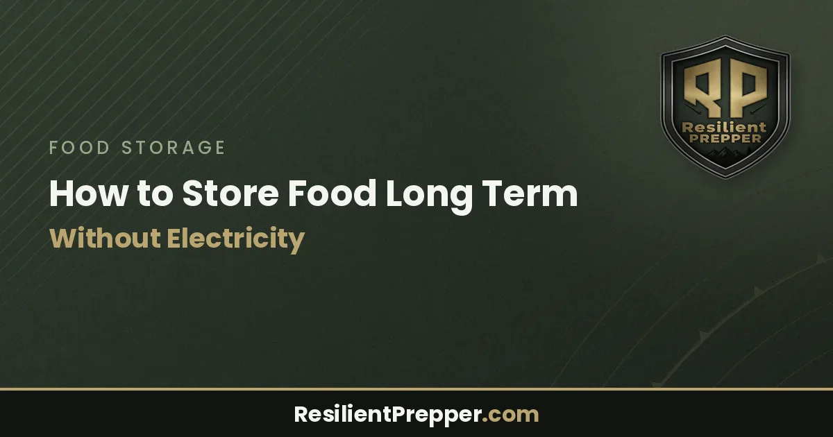 How to Store Food Long Term Without Electricity