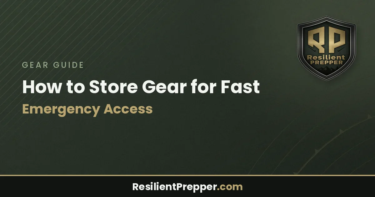 How to Store Gear for Fast Emergency Access