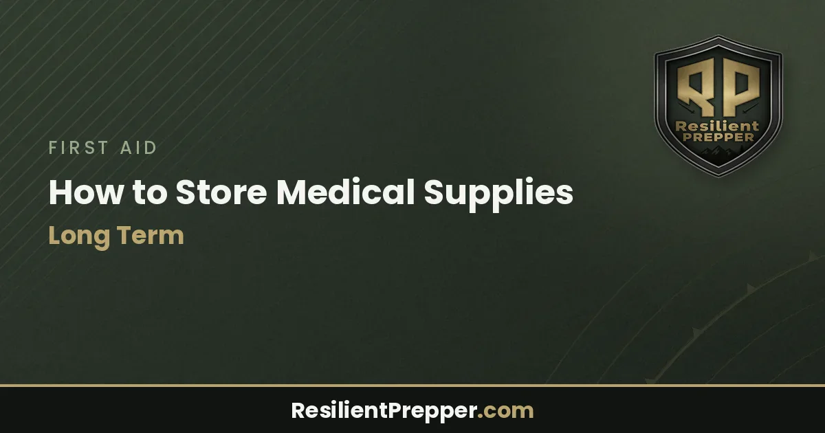 How to Store Medical Supplies Long Term