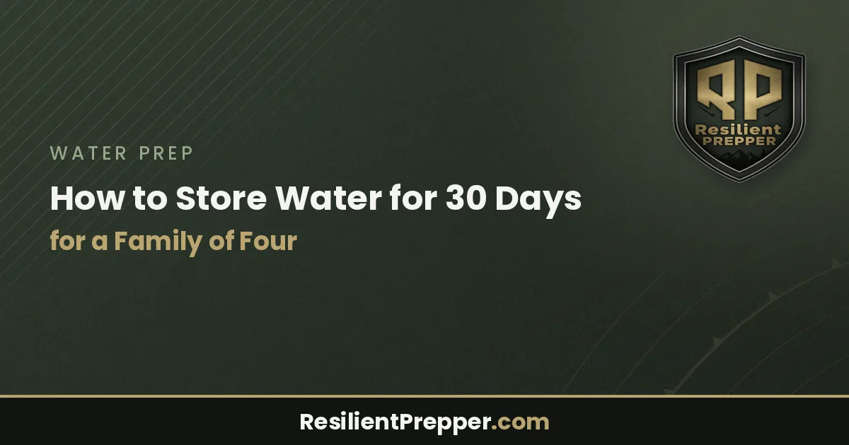 How to Store Water for 30 Days for a Family of Four