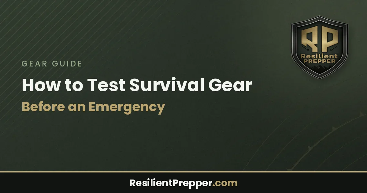 How to Test Survival Gear Before an Emergency