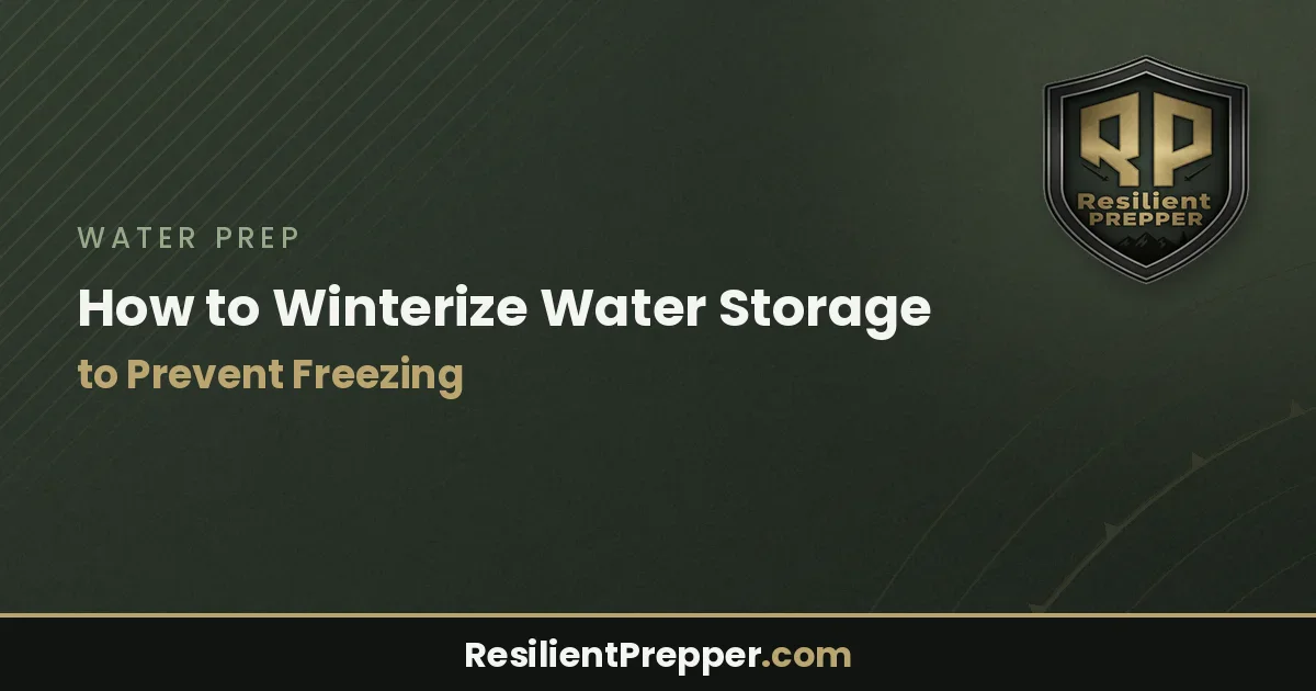 How to Winterize Water Storage to Prevent Freezing