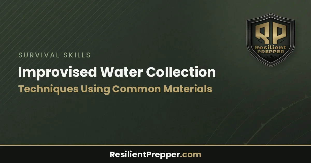 Improvised Water Collection Techniques Using Common Materials
