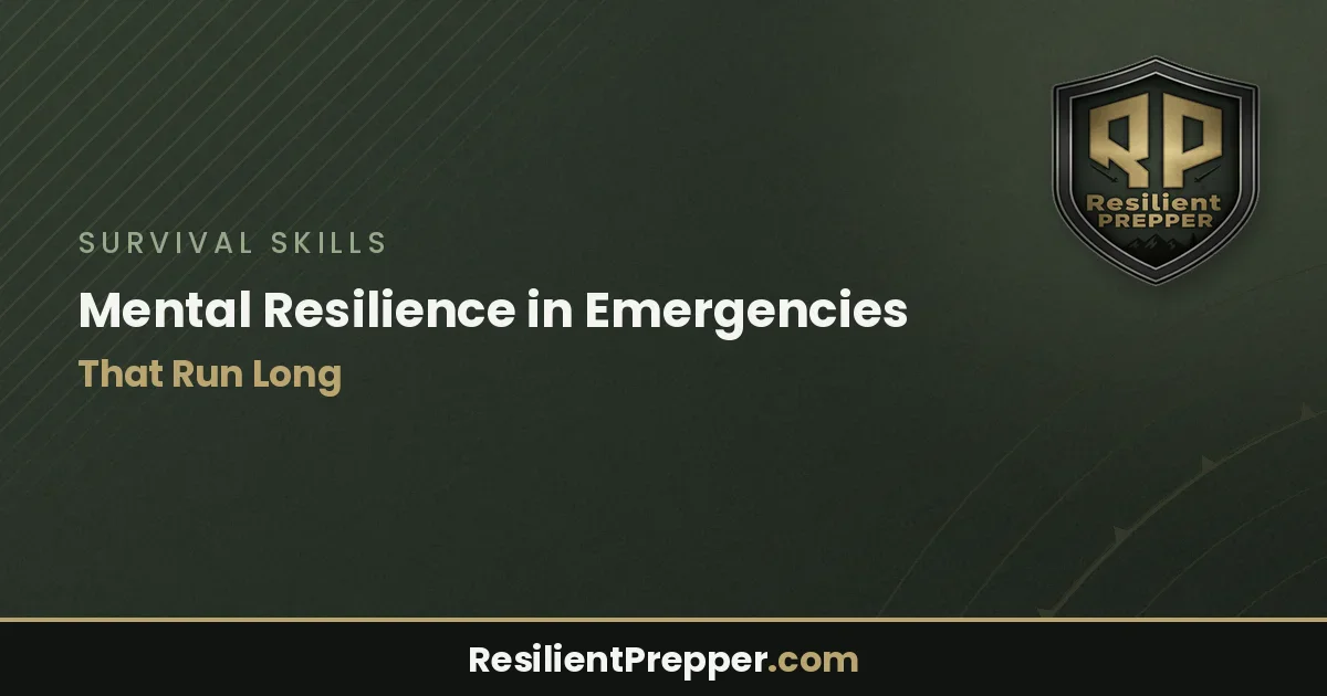 Mental Resilience in Emergencies That Run Long