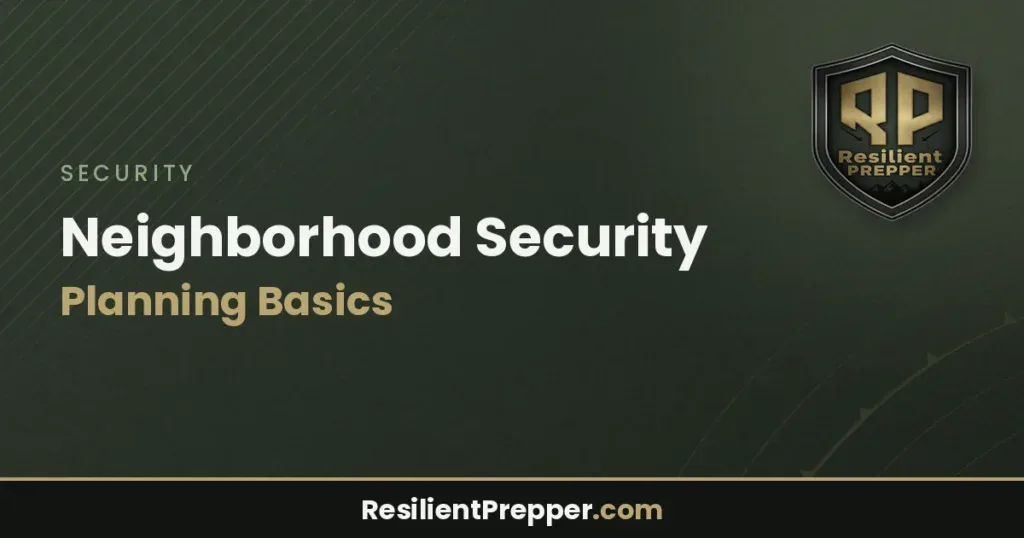 Neighborhood Security Planning Basics