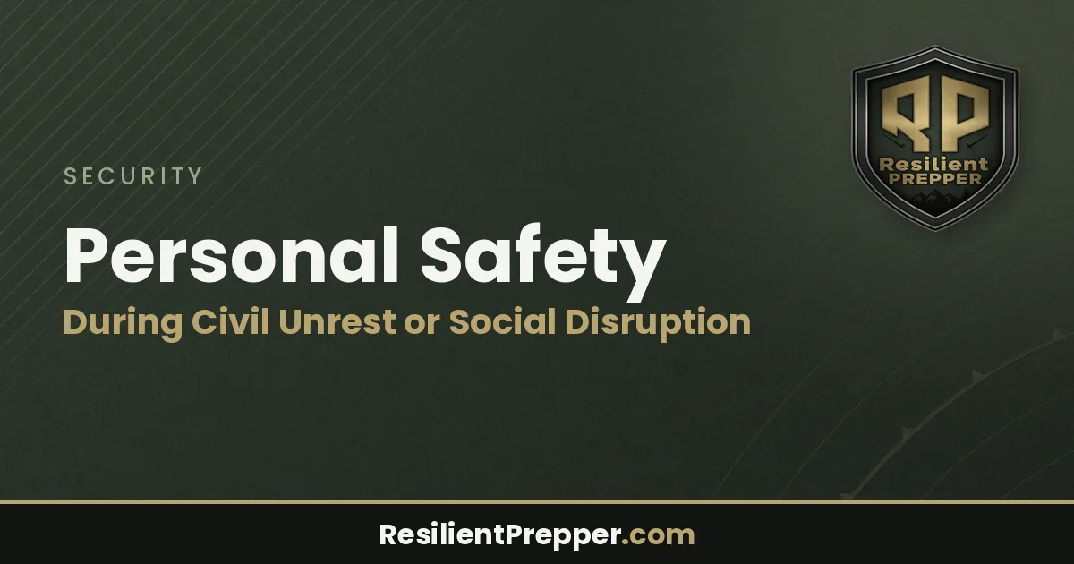 Personal Safety During Civil Unrest or Social Disruption