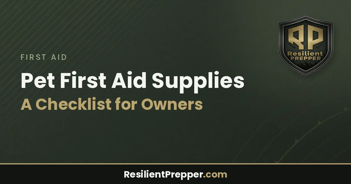 Pet First Aid Supplies: A Checklist for Owners