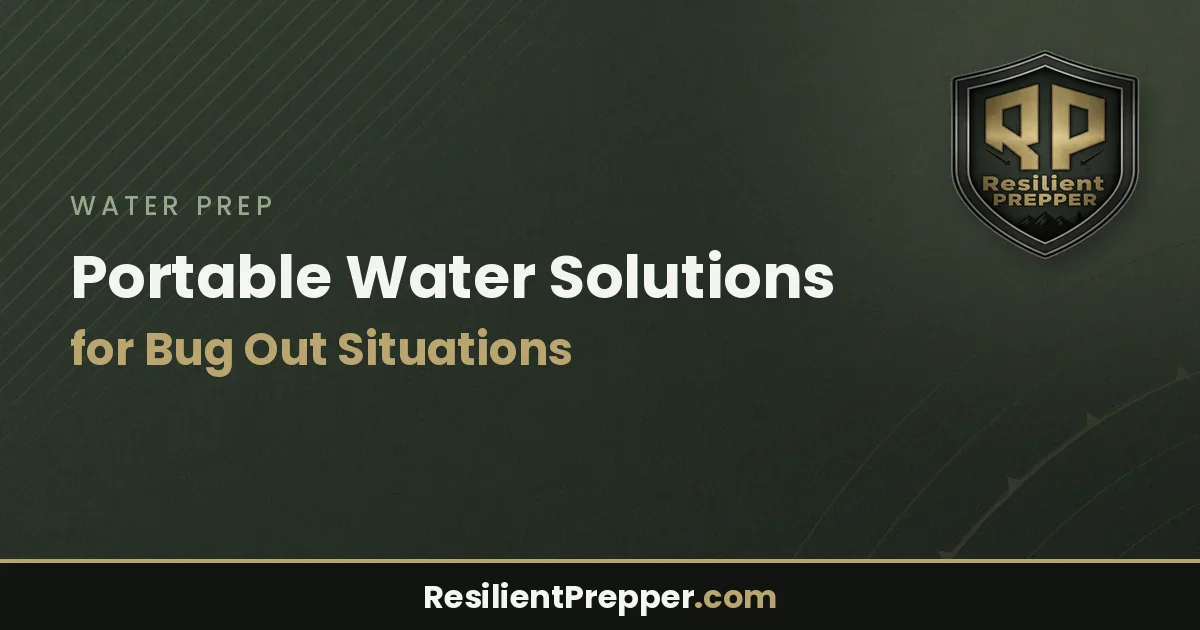 Portable Water Solutions for Bug Out Situations