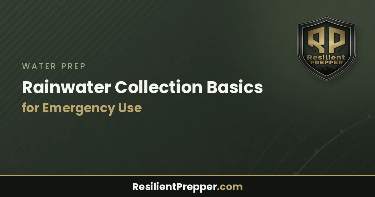 Rainwater Collection Basics for Emergency Use