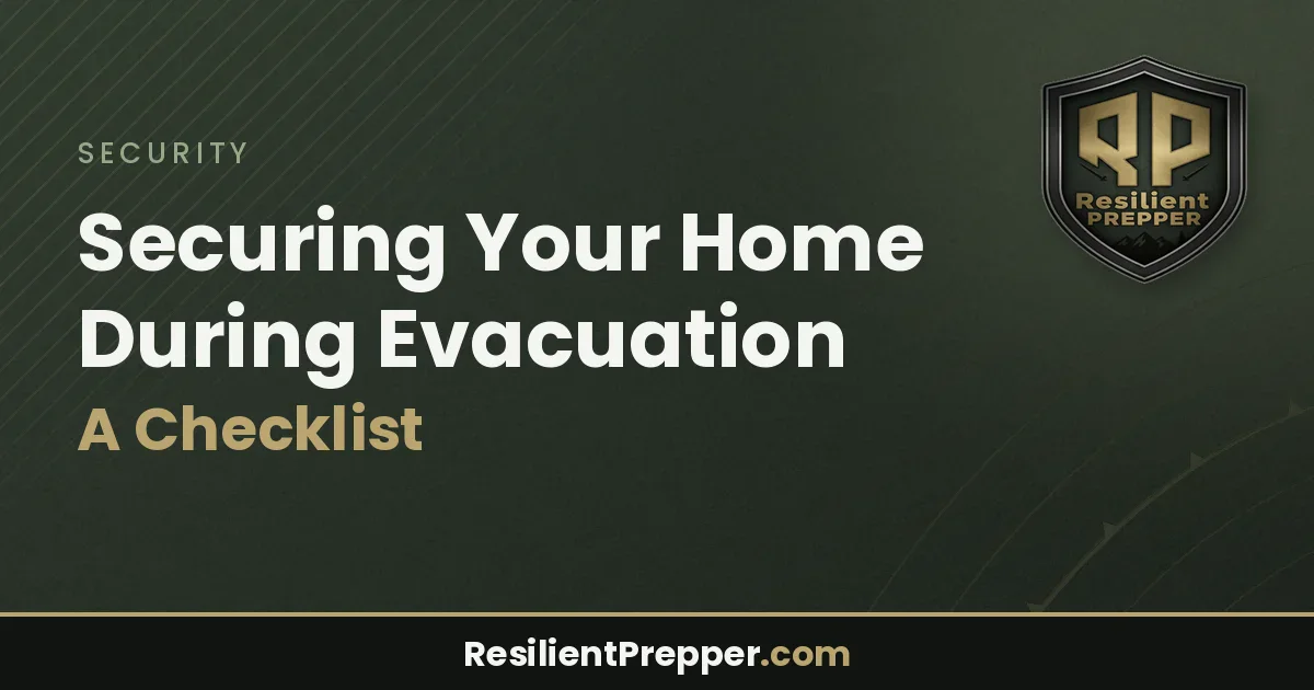 Securing Your Home During Evacuation: A Checklist