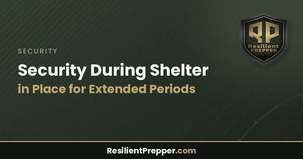 Security During Shelter in Place for Extended Periods