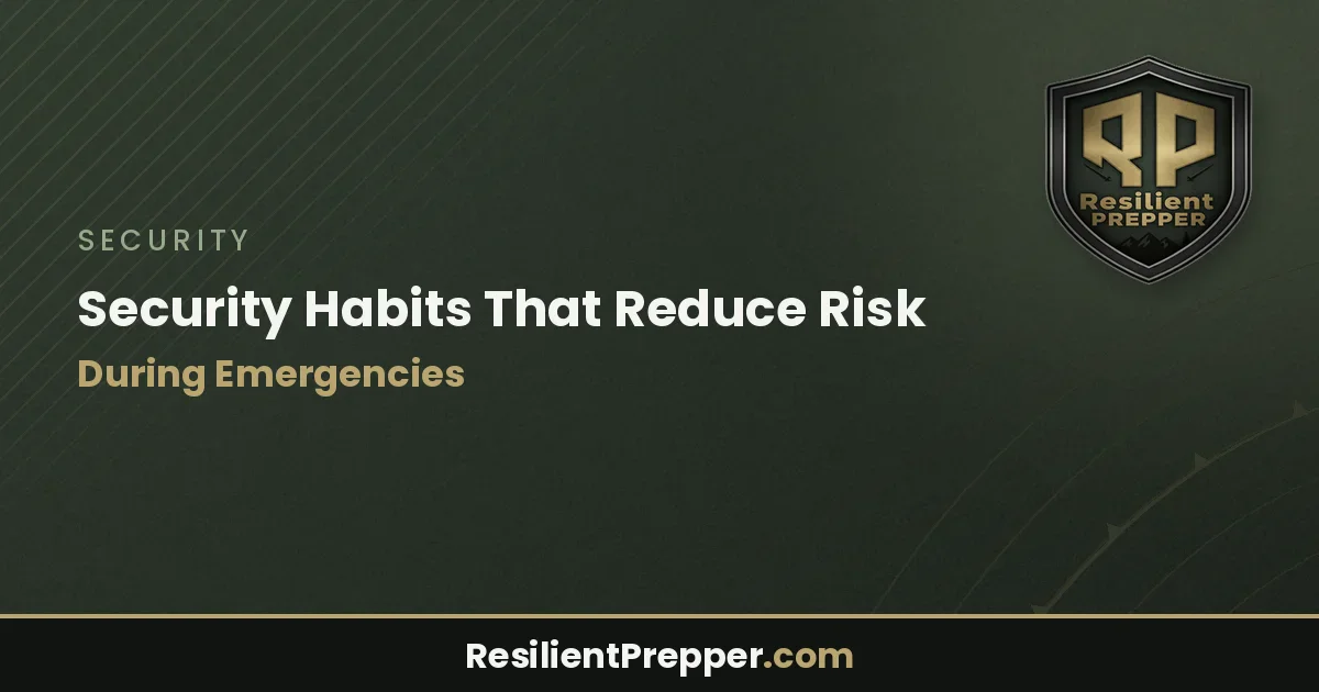 Security Habits That Reduce Risk During Emergencies