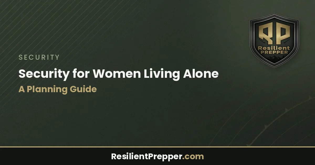 Security for Women Living Alone: A Planning Guide