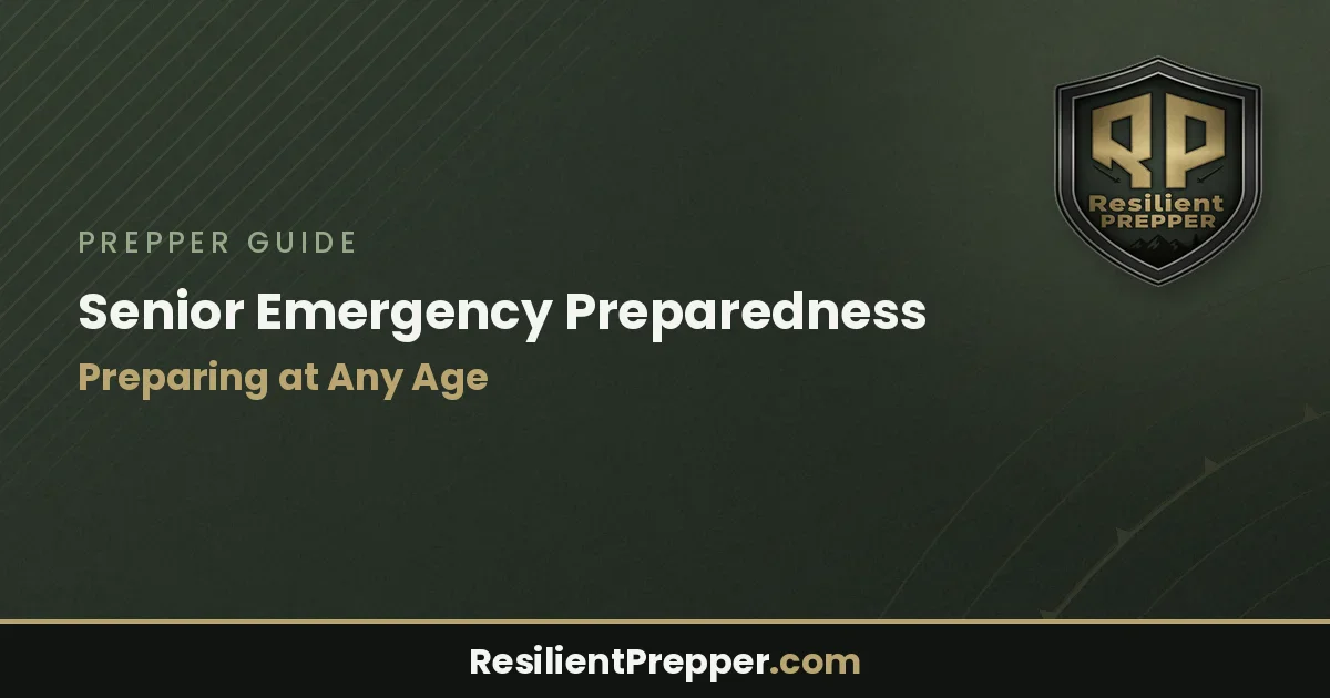 Senior Emergency Preparedness: Preparing at Any Age