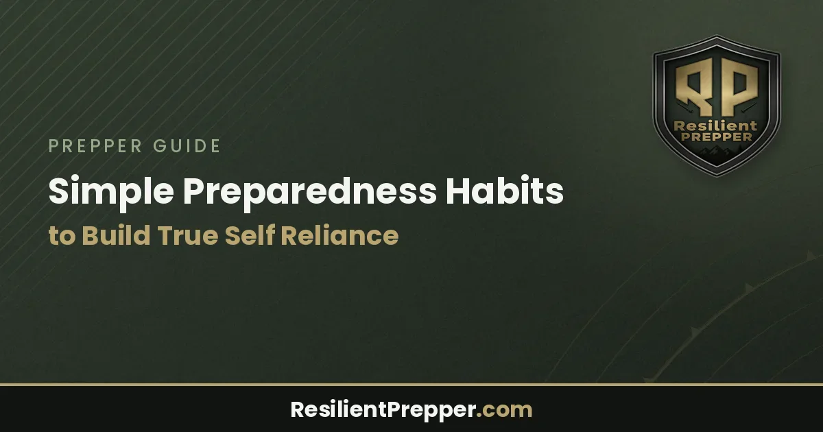 Simple Preparedness Habits to Build True Self Reliance